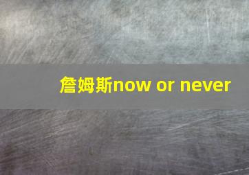 詹姆斯now or never